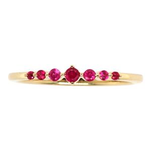 <p>Knife edge fine ring with 7 claw set Rubies</p>